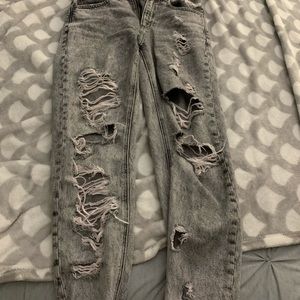 Ripped mom jeans